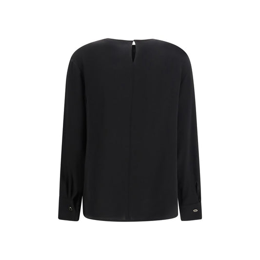 Black Triacetate Blouse