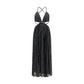 Black Viscose Long Dress