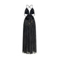 Black Viscose Long Dress