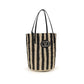 Black Raffia Backet Bag