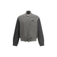Gray Polyester Bomber