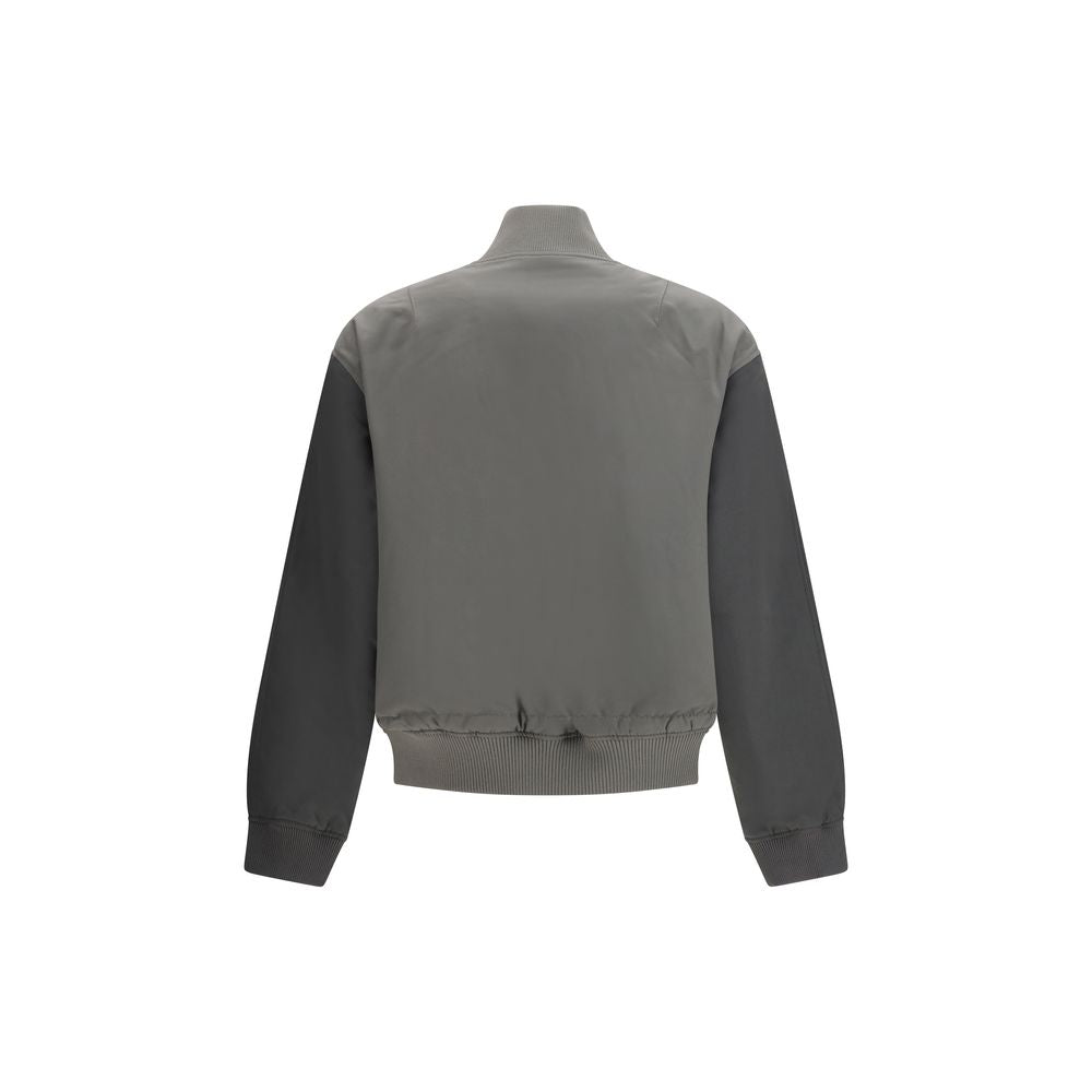 Gray Polyester Bomber