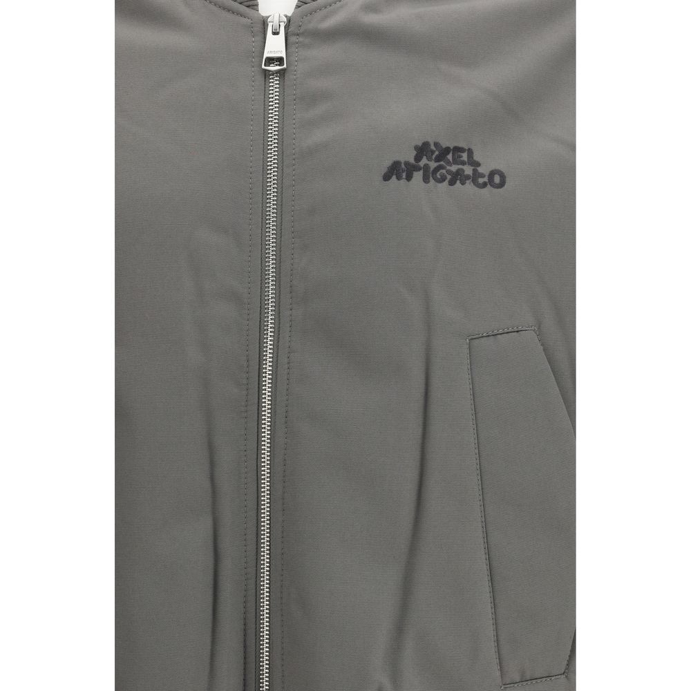 Gray Polyester Bomber