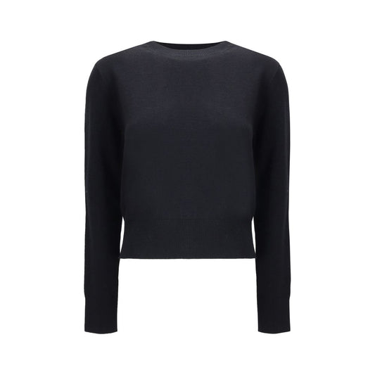 Black Merino Wool Sweatshirt