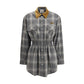 Gray Cotton Casual Dress