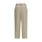 Beige Linen Casual Pants