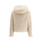 Beige Fleece Wool Full-Length Jacket