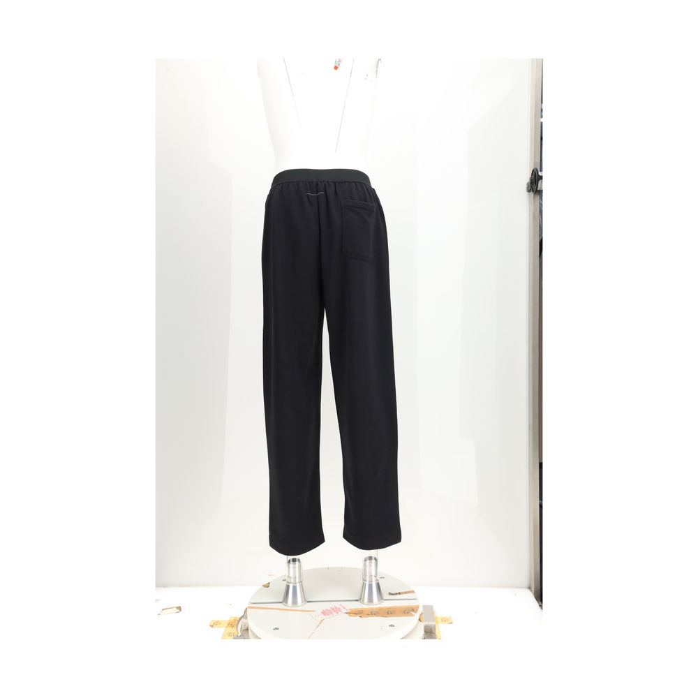 Black Cotton Casual Pants