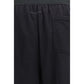 Black Cotton Casual Pants