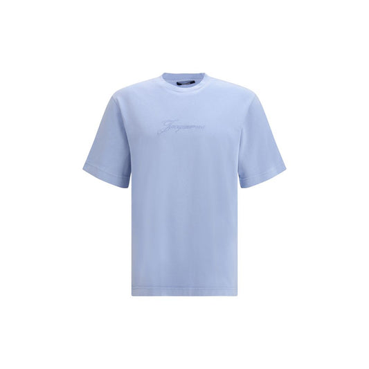 Blue Cotton Sleeveles T-Shirt