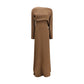 Brown Silk Casual Dress
