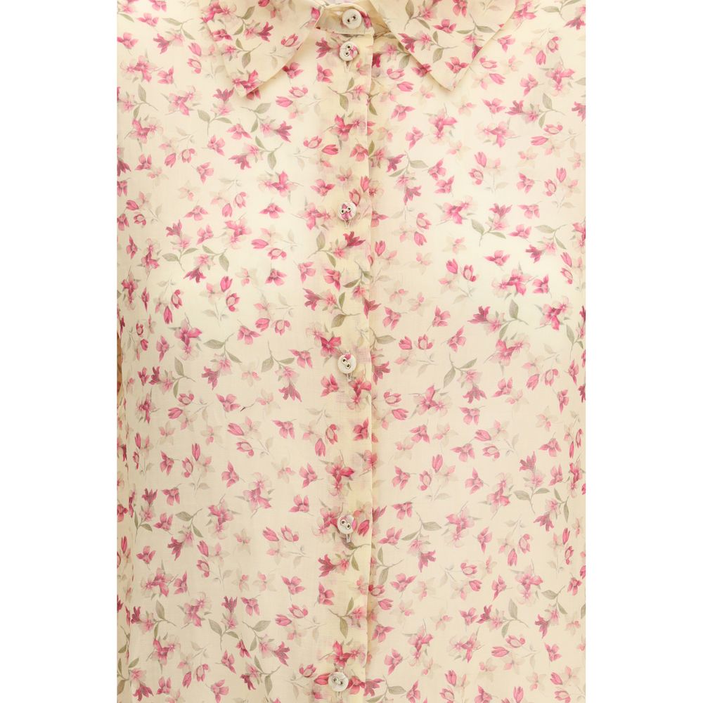 Multicolor Ramie Casual Dress