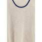 Beige Cotton Sleeveles T-Shirt