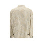 Beige Cotton Full-Length Jacket