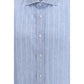 Blue Linen Pattern Shirt