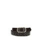 Black Calf Leather Bos Taurus Belt