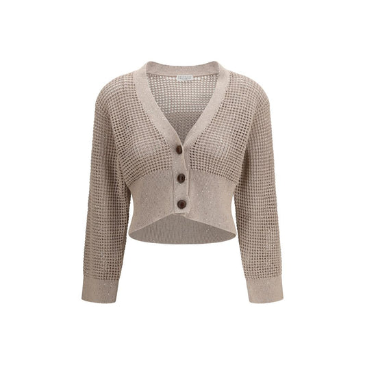 Beige Cotton Cardigan