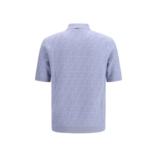 Blue Cotton Polo Shirt