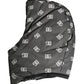 Black Logo Print Whole Head Wrap Capello Hat