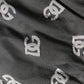 Black Logo Print Whole Head Wrap Capello Hat