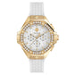 White Synthetic Dress Watch