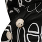 Black Logo Print Whole Head Wrap Capello Hat