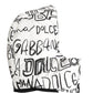 White Logo Print Whole Head Wrap Capello Hat