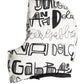 White Logo Print Whole Head Wrap Capello Hat