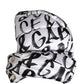White Logo Print Whole Head Wrap Capello Hat