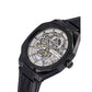 Black Leather Dress Watch