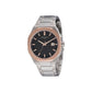 Gray Stainless Steel Dress Watch