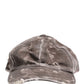 Men Brown Cotton Distressed Baseball Capello Hat
