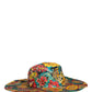 Men Multicolor Brocade Wide Brim Fisherman Capello Hat
