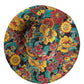 Men Multicolor Brocade Wide Brim Fisherman Capello Hat