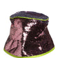 Men Purple Sequined Bucket Fisherman Capello Hat