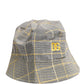 Men Gray Checkered Bucket Fisherman Capello Hat