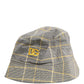 Men Gray Checkered Bucket Fisherman Capello Hat