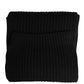 Black Cashmere Knitted Men Neck Warmer One Size Scarf