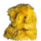 Yellow Modacrylic Fur Women Bucket Capello Hat