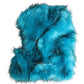 Blue Modacrylic Fur Women Bucket Capello Hat