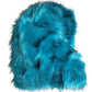 Blue Modacrylic Fur Women Bucket Capello Hat