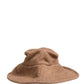 Brown Llama Wool Women Knitted Capello Hat