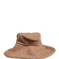 Brown Llama Wool Women Knitted Capello Hat
