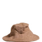 Brown Llama Wool Women Knitted Capello Hat