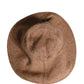 Brown Llama Wool Women Knitted Capello Hat