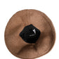 Brown Llama Wool Women Knitted Capello Hat