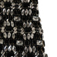 Black Wool Crystal Embellished Balaclava Hat