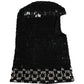 Black Wool Crystal Embellished Balaclava Hat