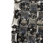 Black Wool Crystal Embellished Balaclava Hat