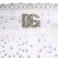 White Cotton Embroidered DG Crystal Headwear Hat